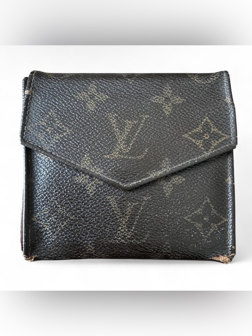 Louis Vuitton Monogram Elise Trifold Wallet Vintage Compact Snap Project As-Is